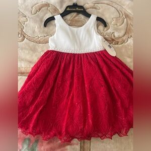 American Princess Red and White Formal Dress